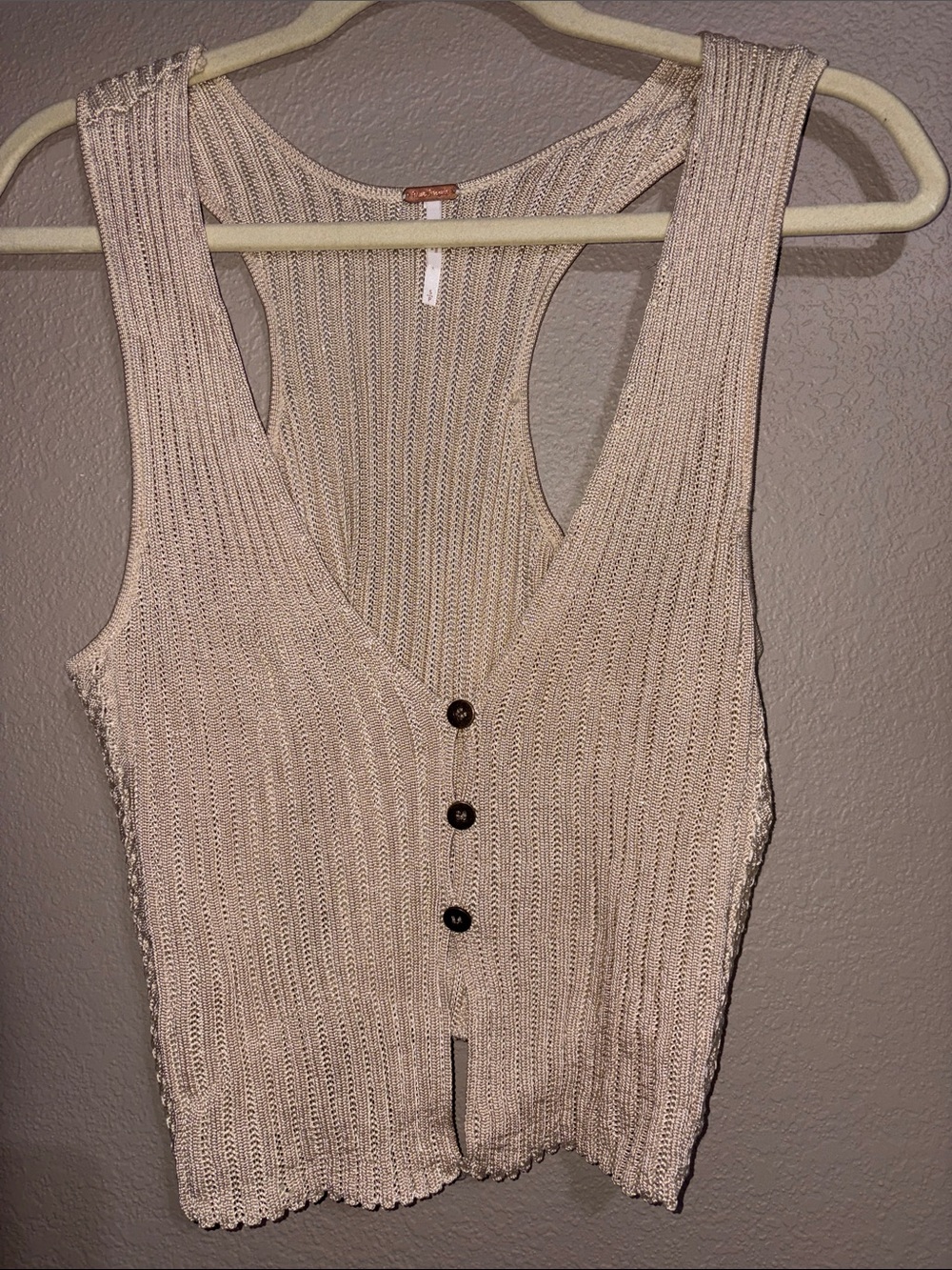 Free People Seascape Vest in Conch Combo size Small